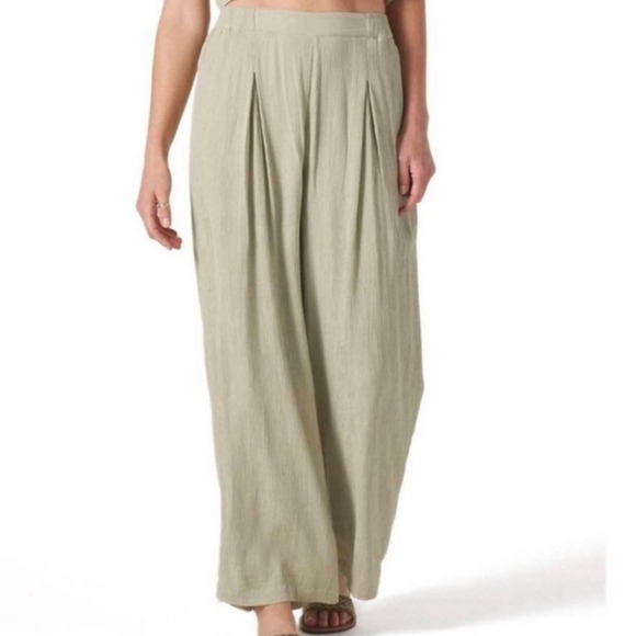 The Normal Brand Ezra Crepe Wide Leg Pant Sz Medium - Picture 2 of 6